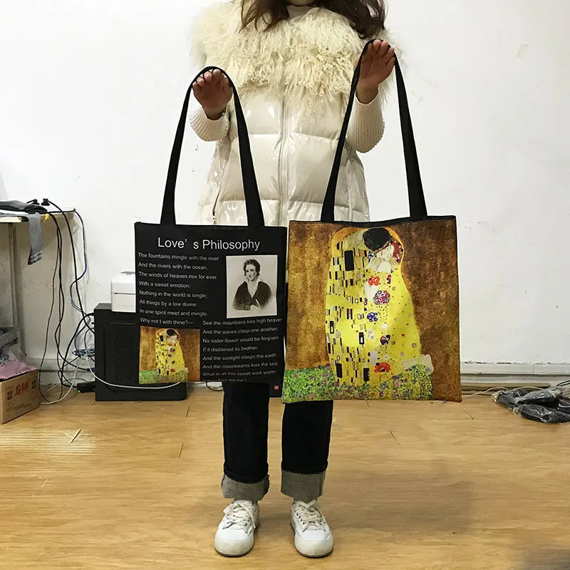 Schultertasche mit Leoparden- und Tiger-Tiermuster – wiederverwendbare modische Handtasche für Damen