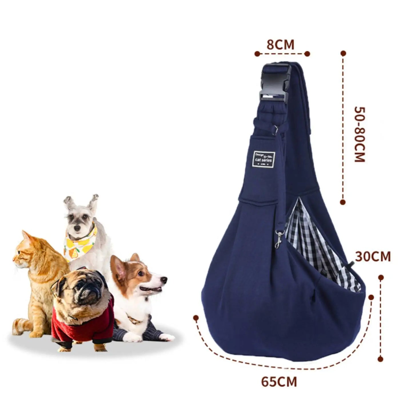 Adjustable Folding Pet Carrier Sling – Breathable Eco-Friendly Crossbody Dog Bag for Travel & Daily Use