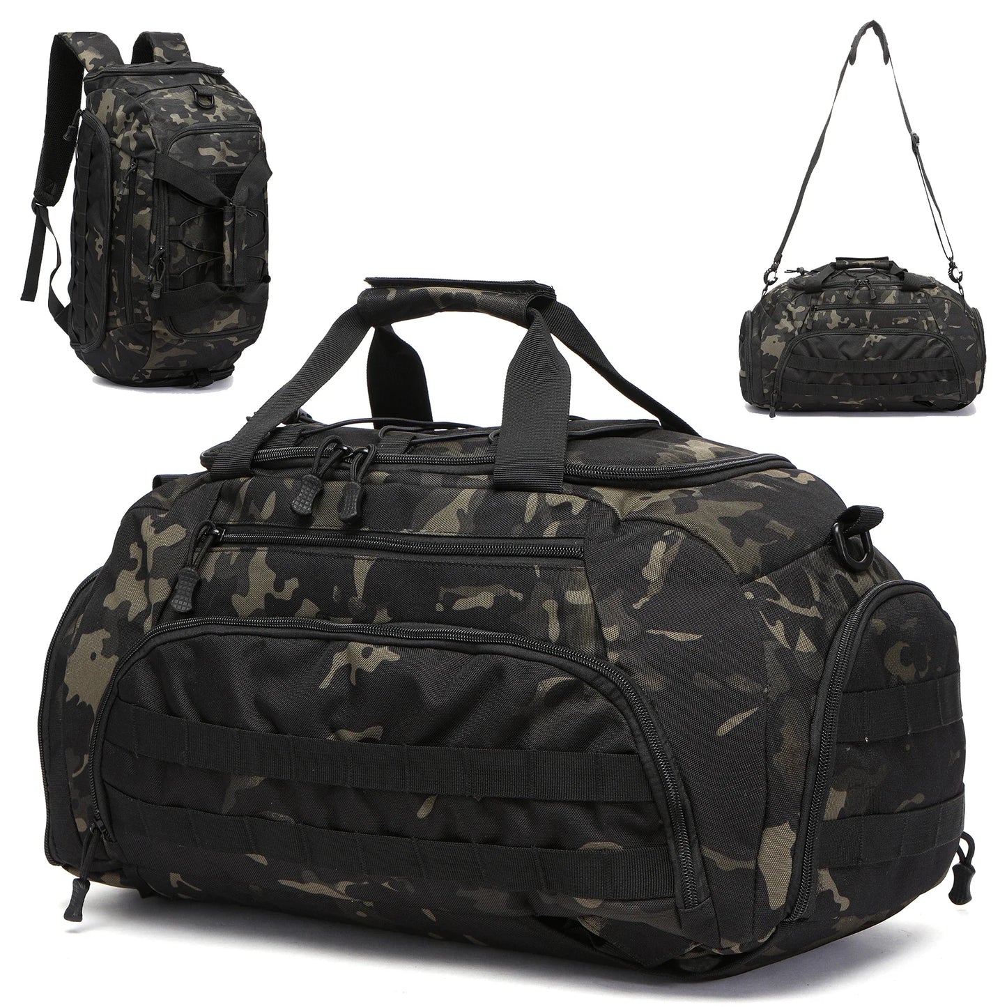 3-in-1-Sportrucksack mit Schuhfach – wandelbare Reisetasche & Sling Bag für Damen & Herren, Weekender & Reisetasche