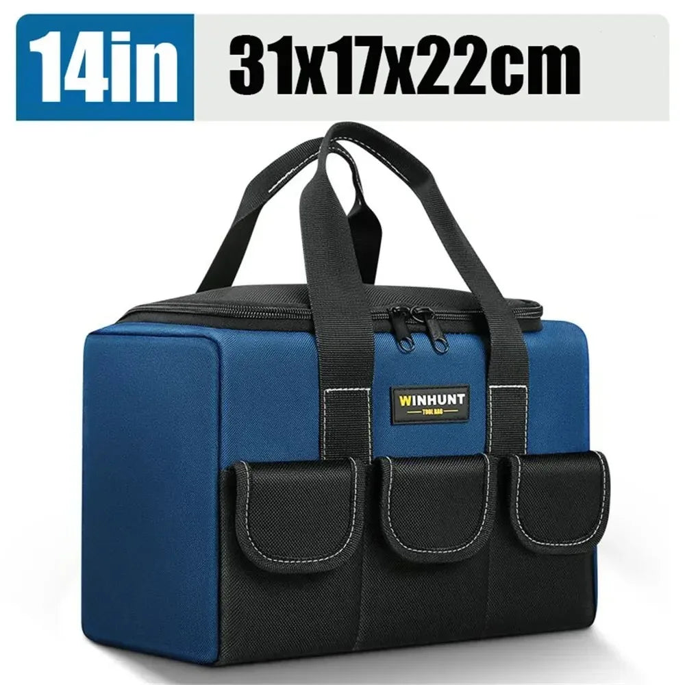 Wasserdichte Werkzeugtasche mit 30 % mehr Kapazität – Werkzeugtasche mit mehreren Taschen für Elektriker und Bauunternehmer