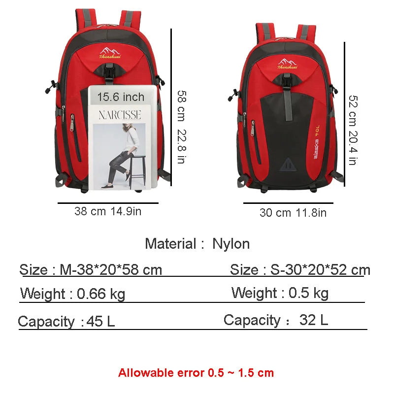 Backpack Hiking Nylon Waterproof Casual Outdoor Travel