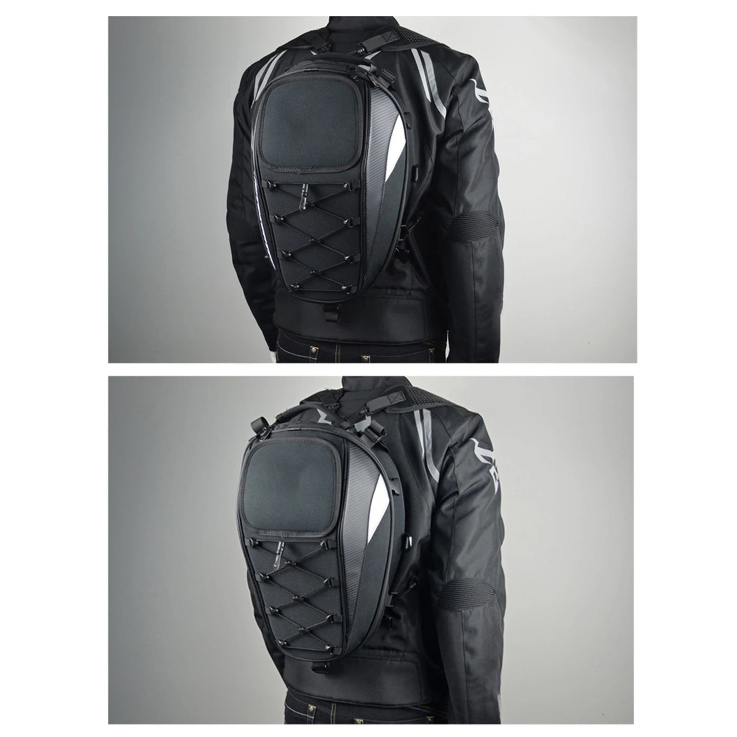 Aufbewahrungstasche für Motorradhelme – Roter Rucksack und Sitztasche mit doppeltem Verwendungszweck für Motorradreisen und Gepäck
