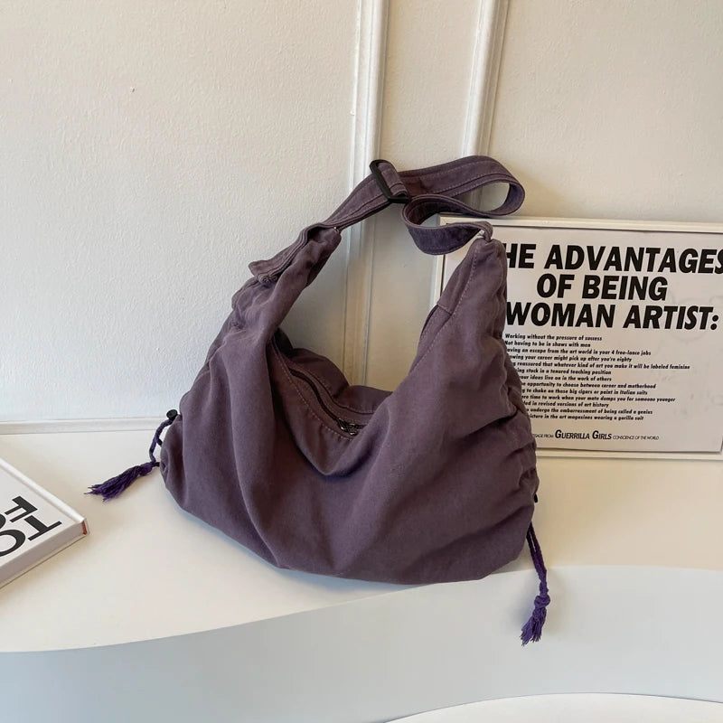 Large Capacity Canvas Crossbody Shoulder Bag For Women