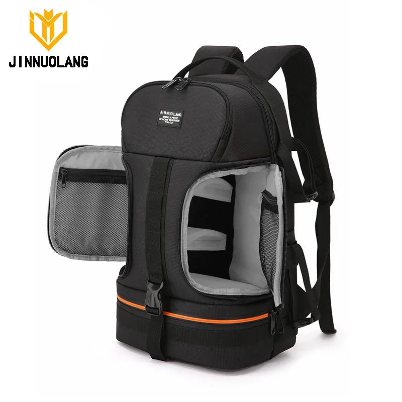Großer wasserdichter DSLR-Kamera-Rucksack – Oxford-Outdoor-Tasche mit 15,6-Zoll-Laptopfach für Canon und Nikon