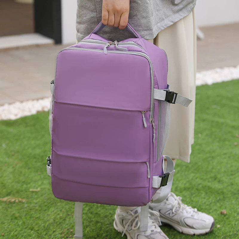 Wasserdichter Laptop-Reiserucksack mit großer Kapazität – Diebstahlsichere USB-Ladetasche für Arbeit, Schule und Beruf