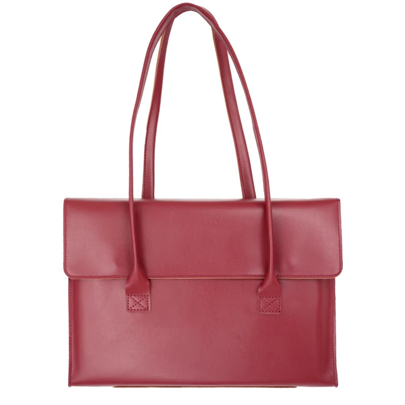 Laptoptasche aus PU-Leder für Damen – Stilvolle Schultertasche für Arbeit und Reisen
