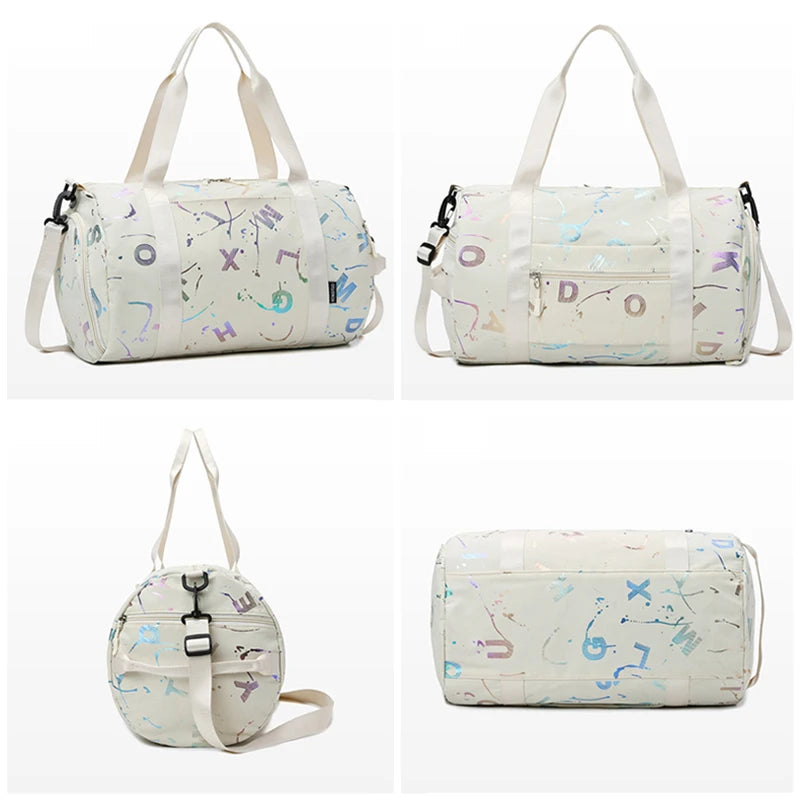 Gym Yoga Sport Dance Bag For Girl Boy Graffiti Letters Printing Fitness