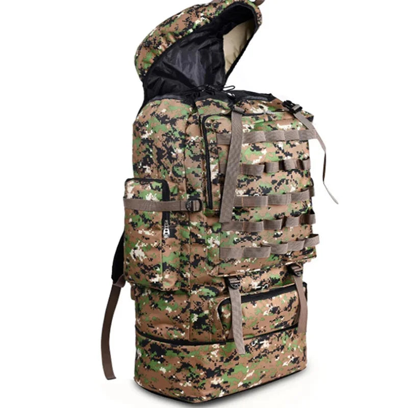 100L Taktischer Molle-Rucksack – Extra großer Rucksack im Militärstil zum Wandern, Camping und Reisen