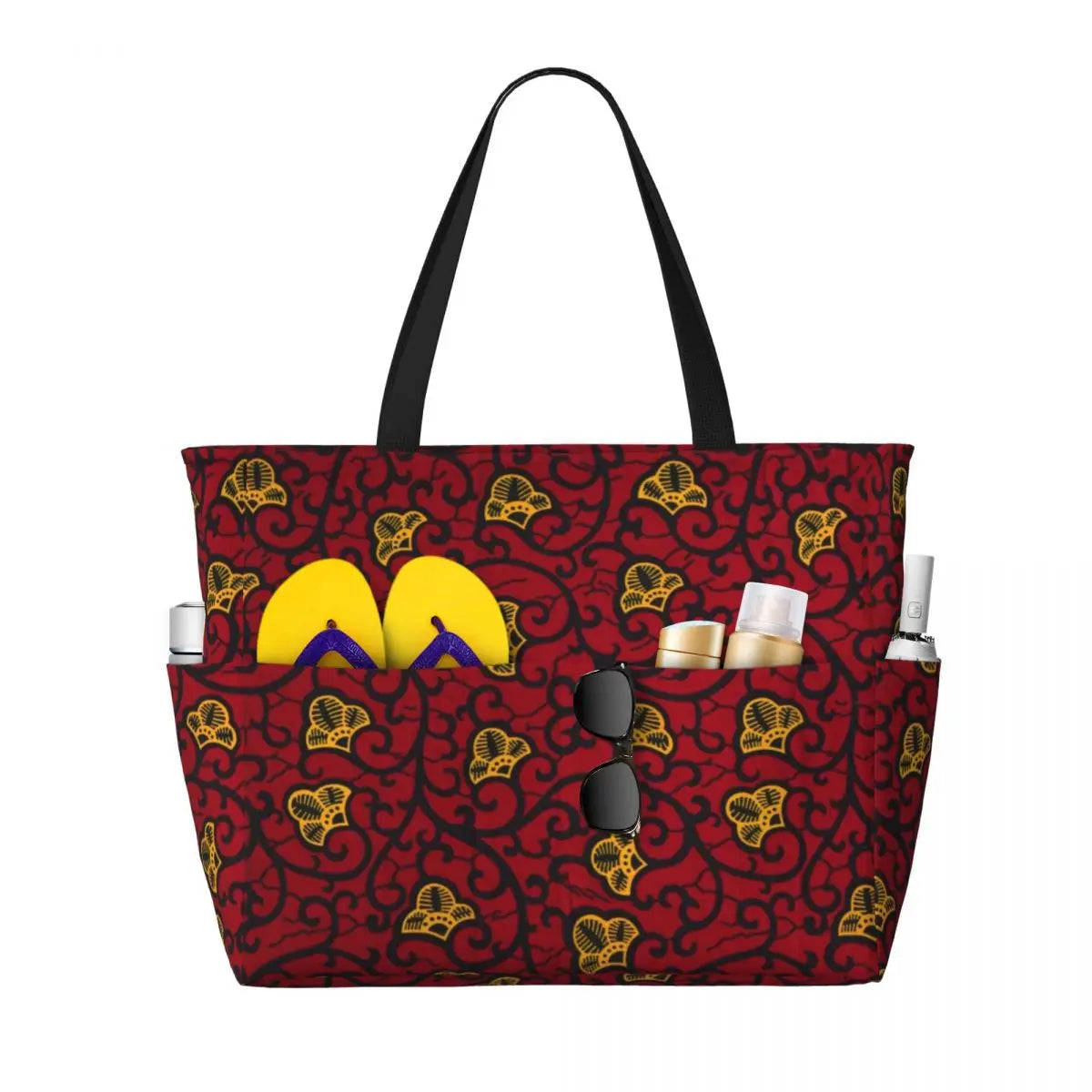 Custom Ethnic Print Travel Tote Bag Women Large Capacity