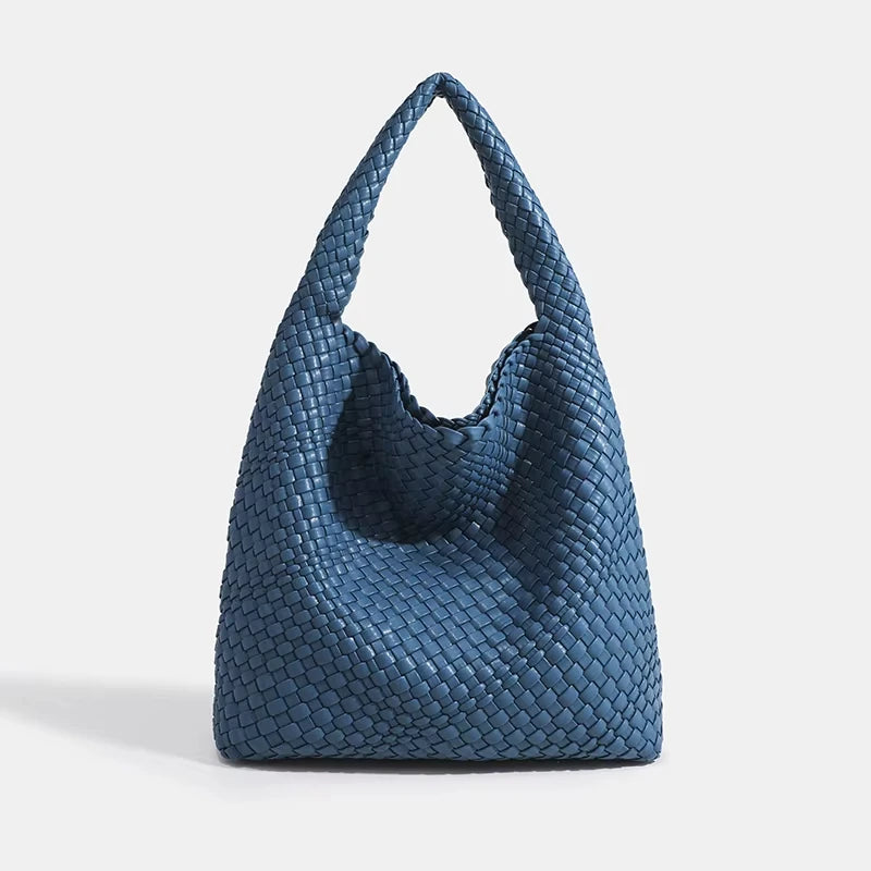 Modische Handtasche aus PU-Leder für Damen – gestreifte Tragetasche für die Arbeit und den Alltag