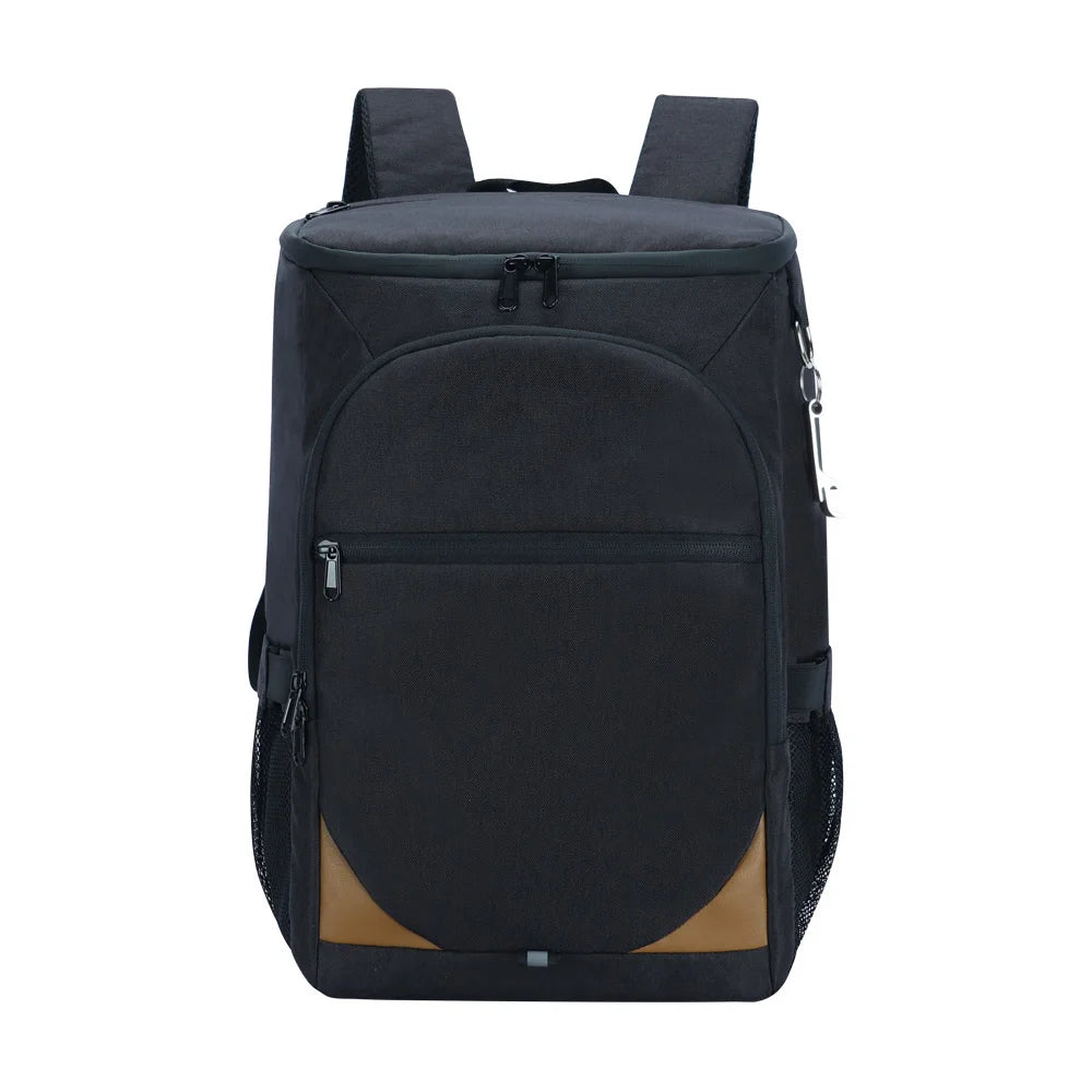 Isolierter Picknick-Kühlrucksack mit großem Fassungsvermögen – Auslaufsichere Thermo-Lunchtasche für Camping, Wandern und Mahlzeiten im Freien mit Flaschenöffner