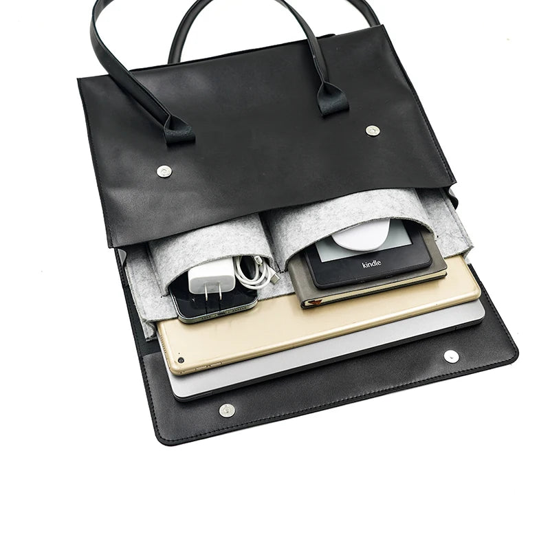 Laptoptasche aus PU-Leder für Damen – Stilvolle Schultertasche für Arbeit und Reisen