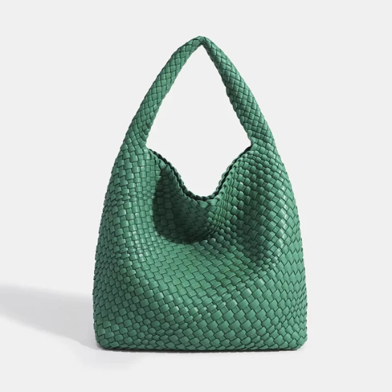 Modische Handtasche aus PU-Leder für Damen – gestreifte Tragetasche für die Arbeit und den Alltag