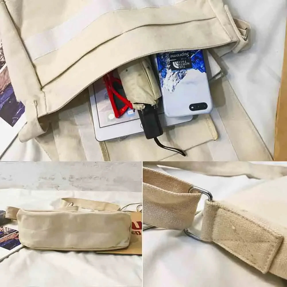 Damen-Umhängetasche aus Canvas – Lässige Schultertasche mit großem Fassungsvermögen für Alltag und Reisen