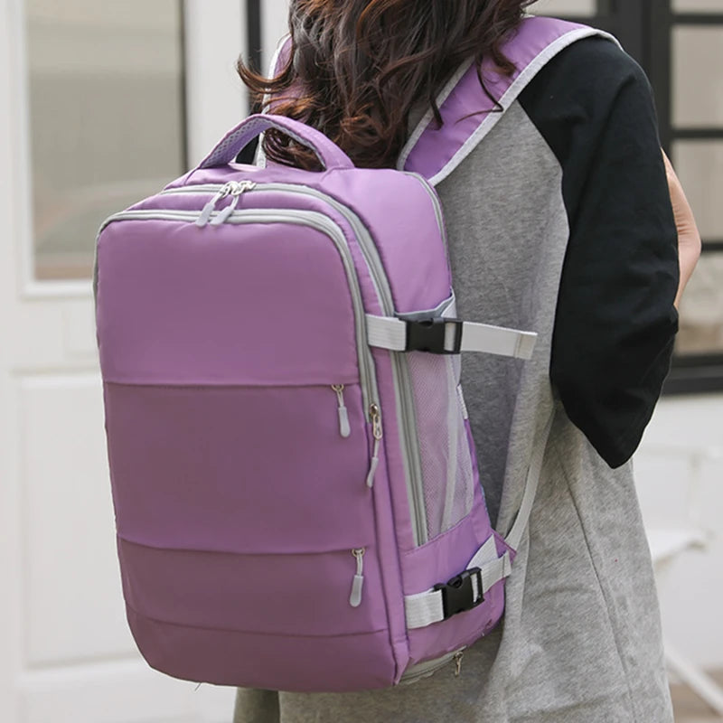 Wasserdichter Laptop-Reiserucksack mit großer Kapazität – Diebstahlsichere USB-Ladetasche für Arbeit, Schule und Beruf