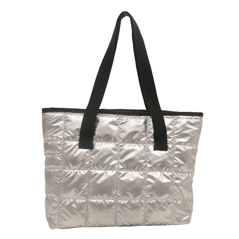 Gesteppte Tragetasche aus Baumwolle – Gepolsterte Handtasche mit großem Fassungsvermögen für Damen, perfekt für Reisen und den täglichen Gebrauch