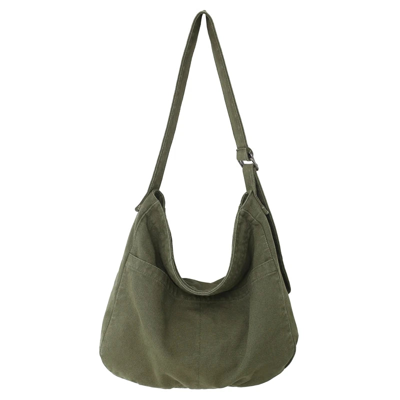 Lässige Umhängetasche aus Canvas für Damen – Schultertasche mit großem Fassungsvermögen für Reisen, Arbeit und den täglichen Gebrauch