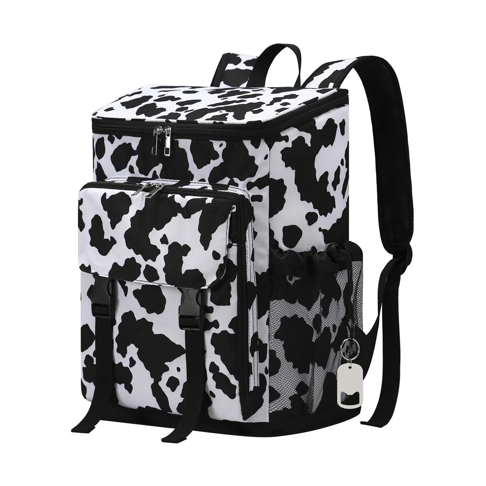 Isolierter Kühlrucksack mit Leopardenmuster – Weiche, wasserdichte Oxford-Lunchtasche für Strand, Wandern, Einkaufen und Aufbewahrung von Dosen im Sommer