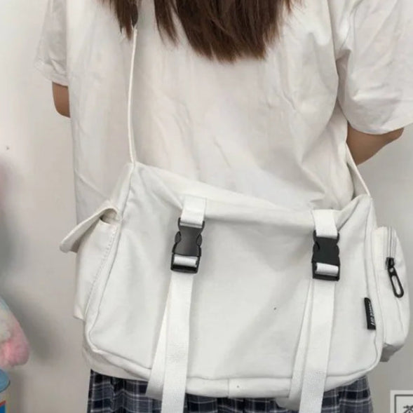 Damen Canvas Crossbody Bag – Lässige Schulterhandtasche für den täglichen Gebrauch und Reisen