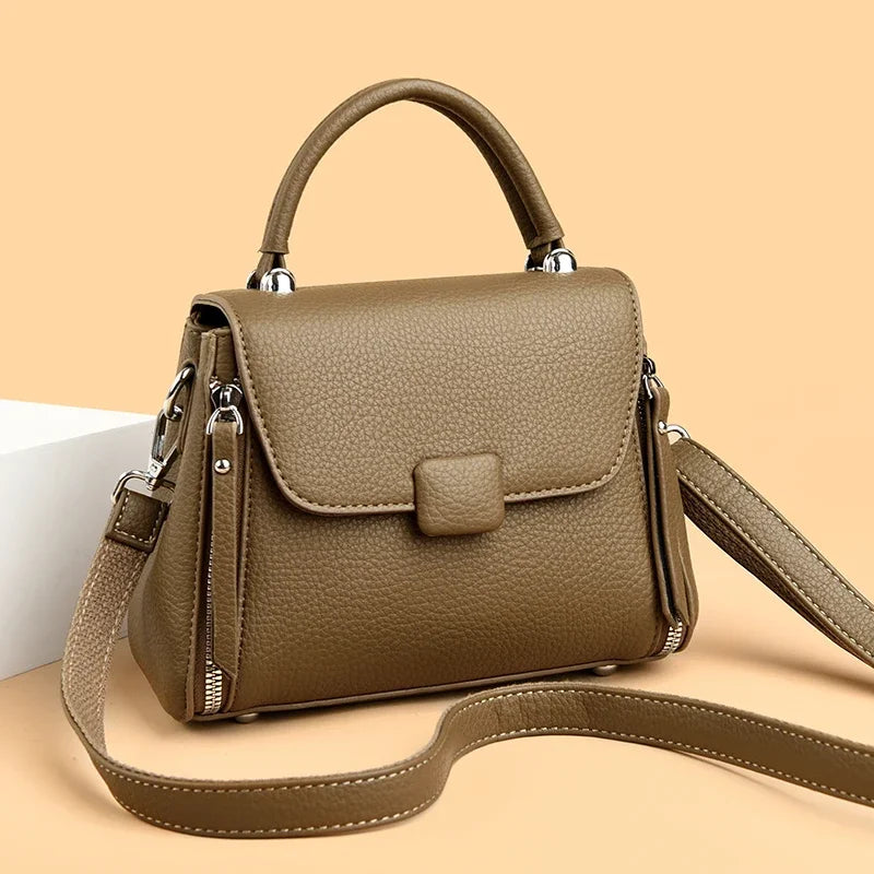 Hochwertige Umhängetasche aus Leder für Damen – Elegante und langlebige Handtasche für Arbeit, Reisen und den täglichen Gebrauch