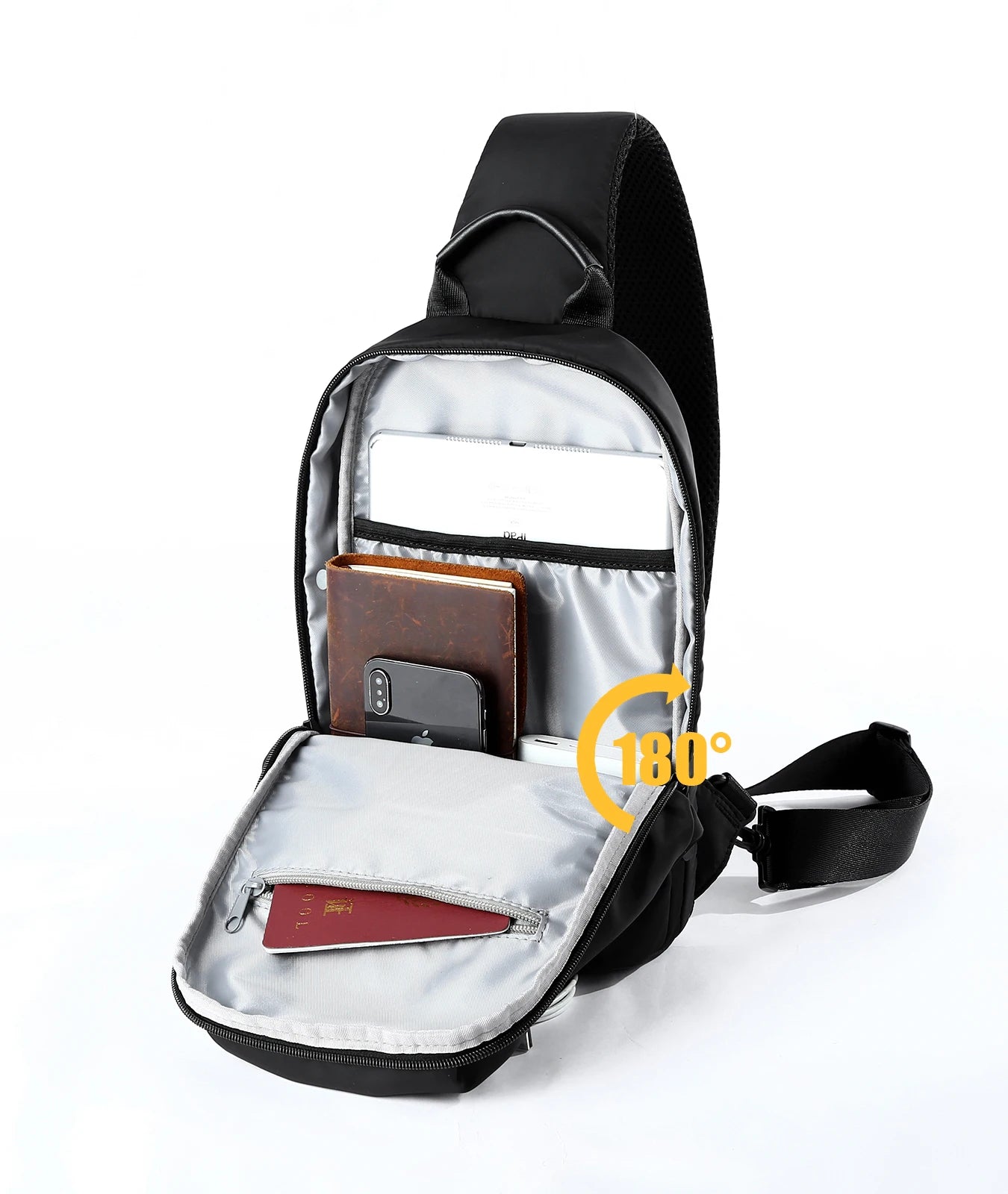Wasserdichte Brusttasche für Herren – Leichte Oxford-Umhängetasche für Reisen, Sport und den täglichen Gebrauch