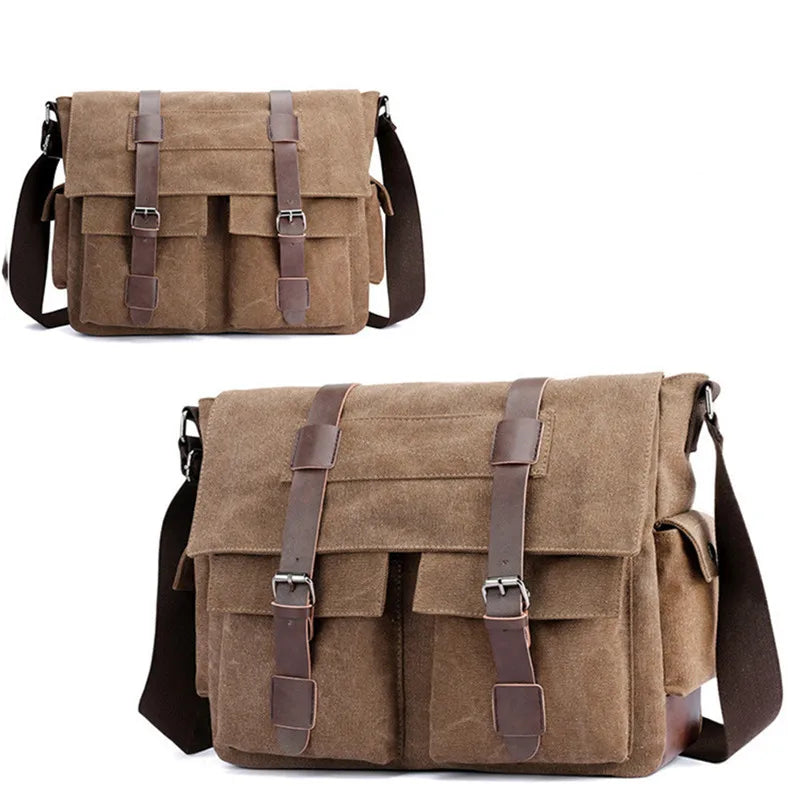 Men's Vintage Canvas Bag Men Casual Crossbody Bag For Men Messenger Bag Man Travel Shoulder Bags Bolsa Masculina High Quality