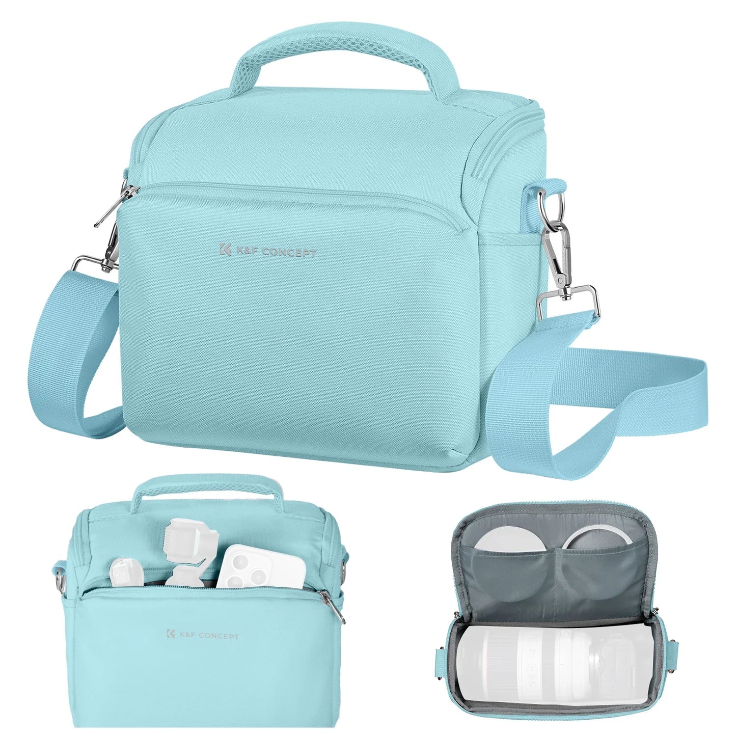 K&F Concept Wasserdichte Kameratasche – Kompakter Umhängerucksack für DSLR, SLR und Instax Mini 12