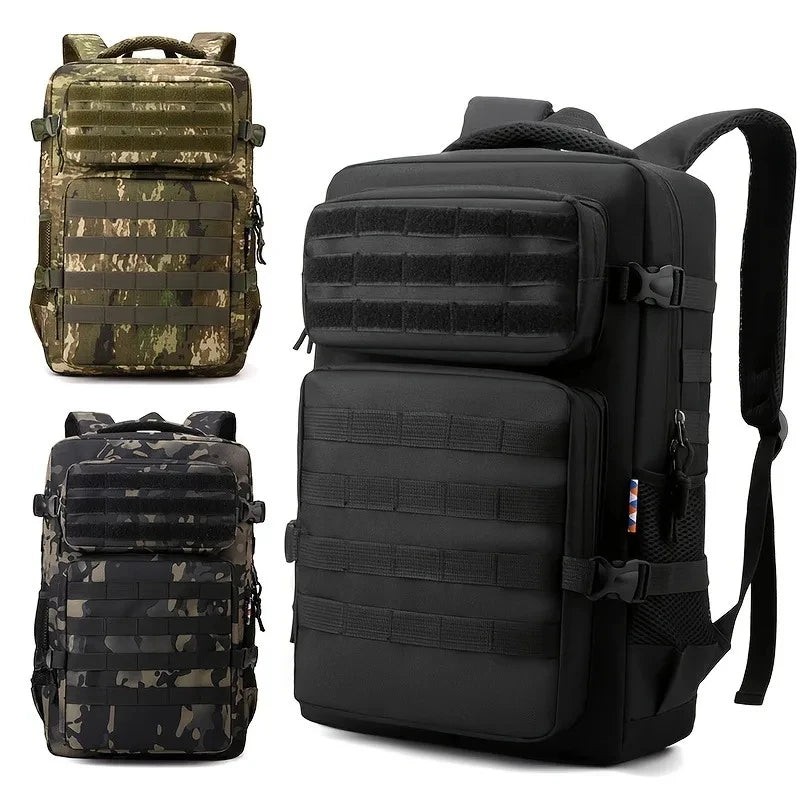 Men’s Tactical Hyrox Backpack – Camouflage Large Capacity Multi-Layer Outdoor Hiking & Camping Bag