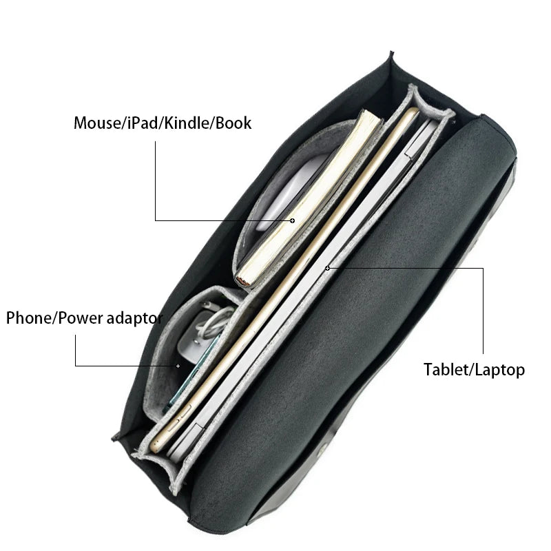 Laptoptasche aus PU-Leder für Damen – Stilvolle Schultertasche für Arbeit und Reisen