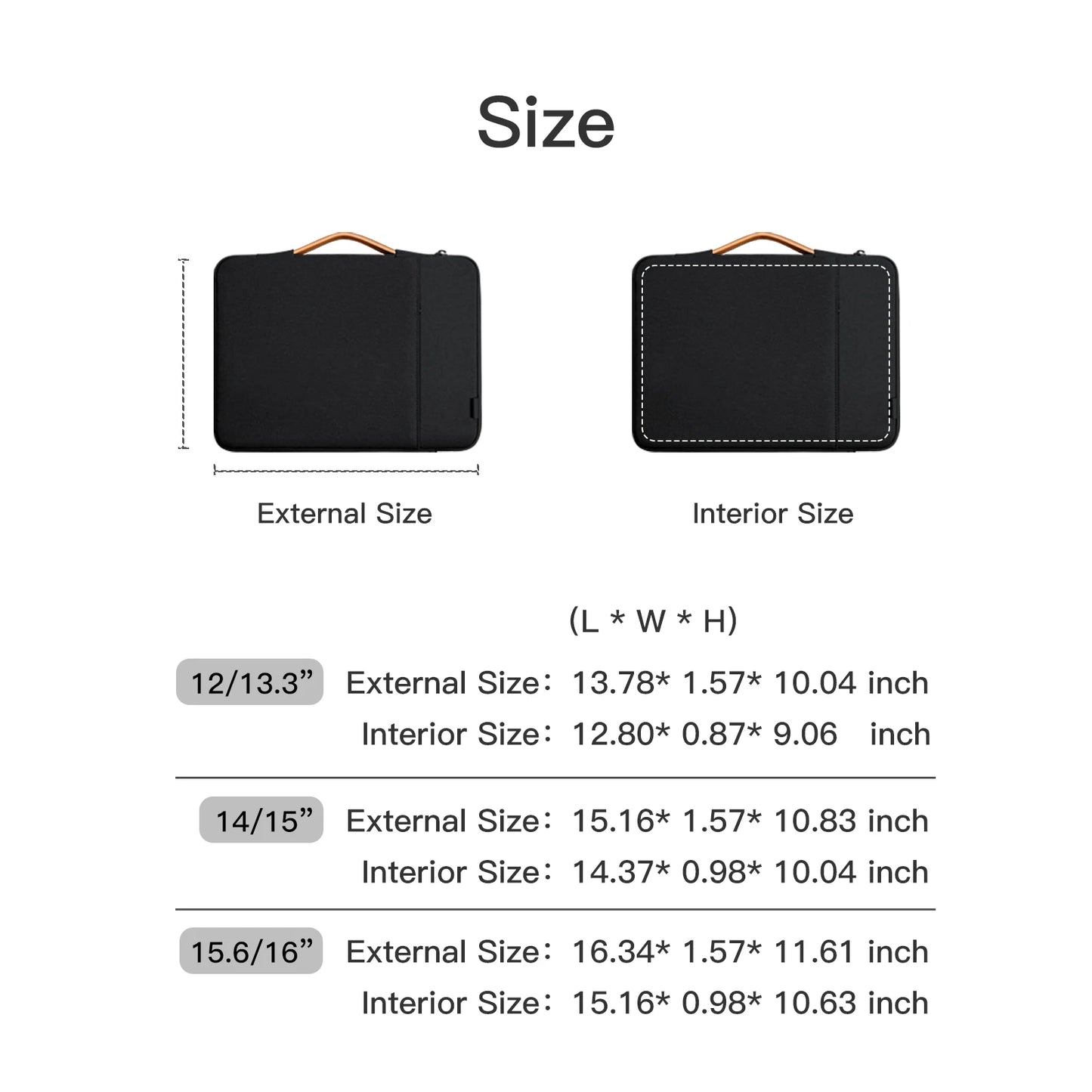 Laptop-Hülle für 12''–15,6'' – Schützende Tragetasche für MacBook Air M2 13.3, Pro M3 14, M1, Huawei, Xiaomi, Dell & Lenovo