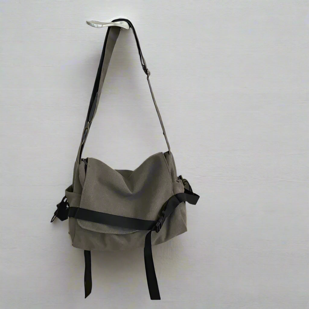 Canvas Messenger Crossbody Schultertasche – Handtasche mit großem Fassungsvermögen für Reisen, Arbeit und den täglichen Gebrauch