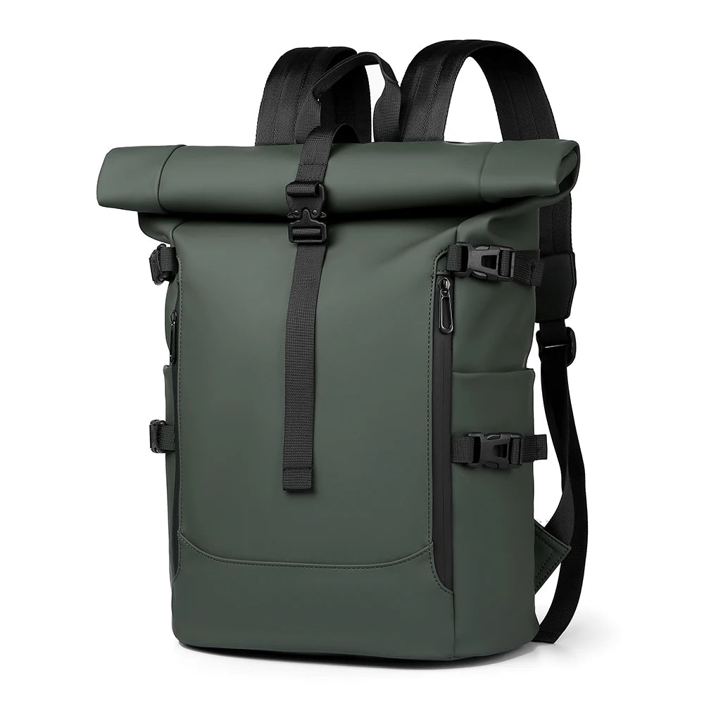 Wasserdichter Rolltop-Wanderrucksack – Robuster Outdoor-Reiserucksack mit Luftpolsterunterstützung