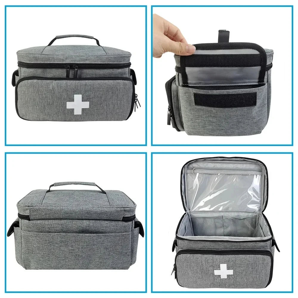 Tragbares Erste-Hilfe-Set für unterwegs – Multifunktionaler medizinischer Organizer für Zuhause, Schule, Klinik und Medizinschrank