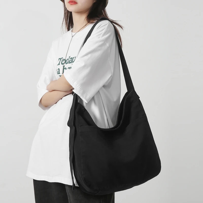 Lässige Umhängetasche aus Canvas für Damen – Schultertasche mit großem Fassungsvermögen für Reisen, Arbeit und den täglichen Gebrauch