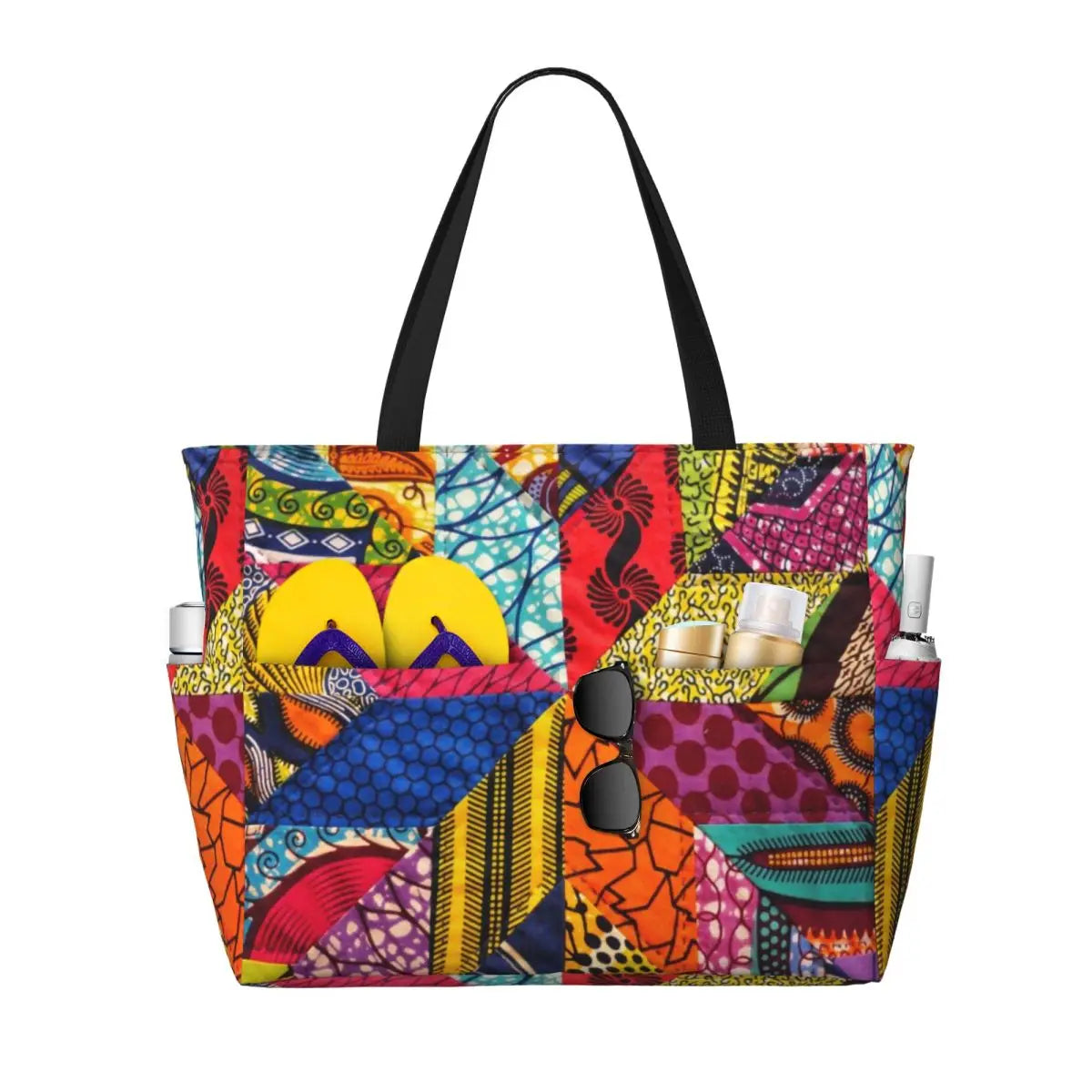 Custom Ethnic Print Travel Tote Bag Women Large Capacity