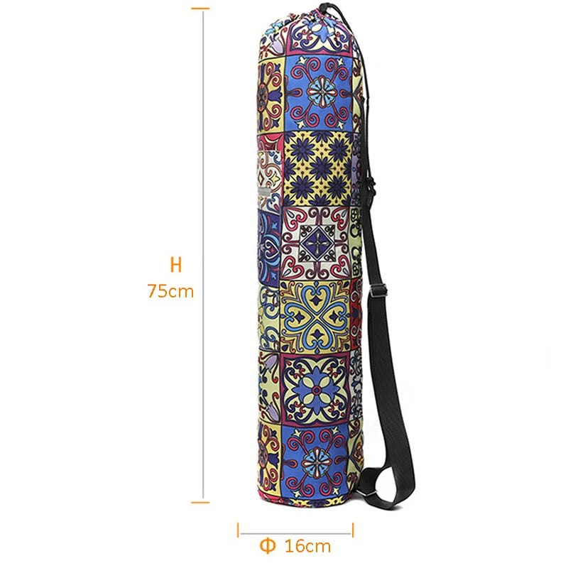 Yogamattentasche für Damen – Sporttasche mit Blumen- und farbenfrohem Design für Fitness, Pilates und Reisen