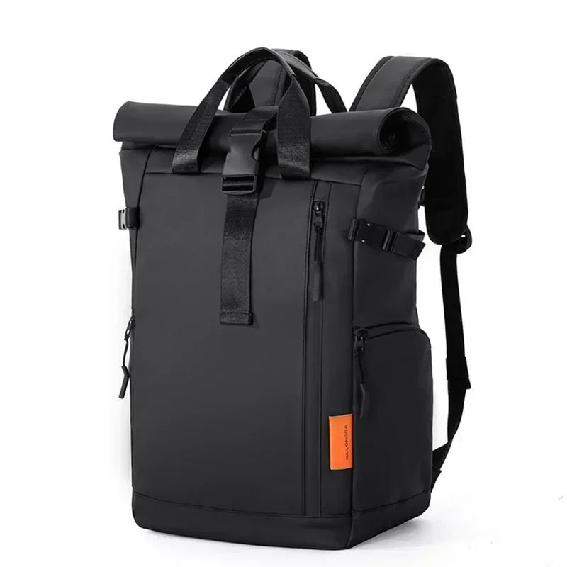 Herren Outdoor Rolltop Rucksack 20–35L – Wasserdichter Reiserucksack mit gepolstertem Air-Cushion-Gürtel