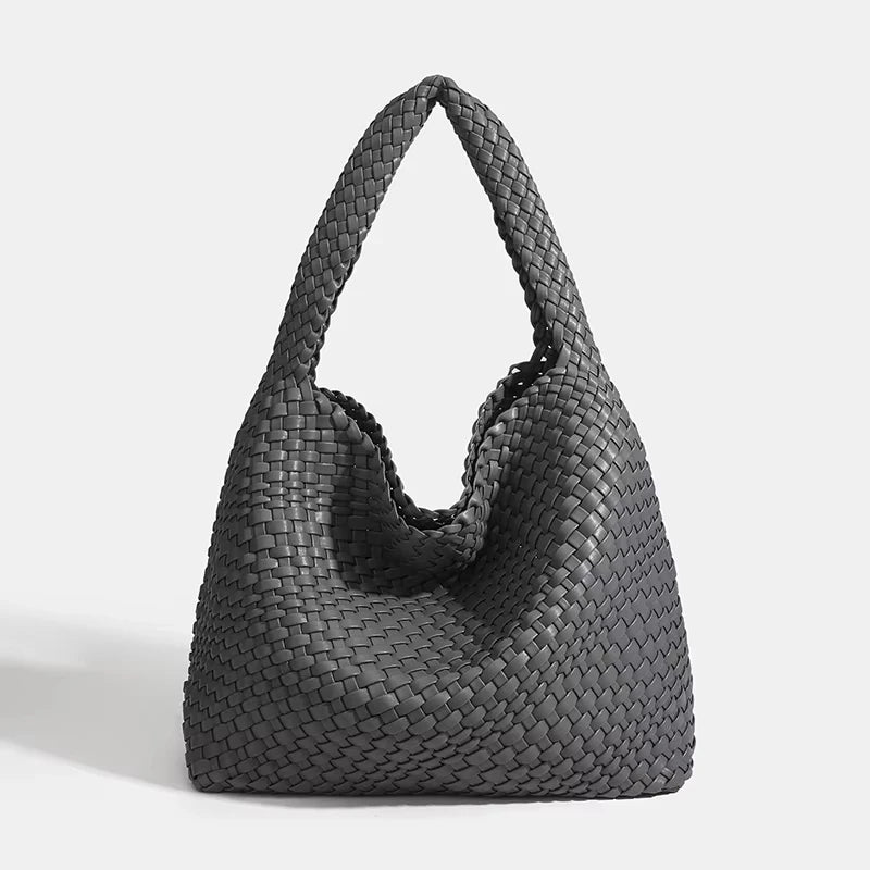 Modische Handtasche aus PU-Leder für Damen – gestreifte Tragetasche für die Arbeit und den Alltag