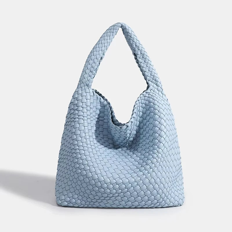 Modische Handtasche aus PU-Leder für Damen – gestreifte Tragetasche für die Arbeit und den Alltag