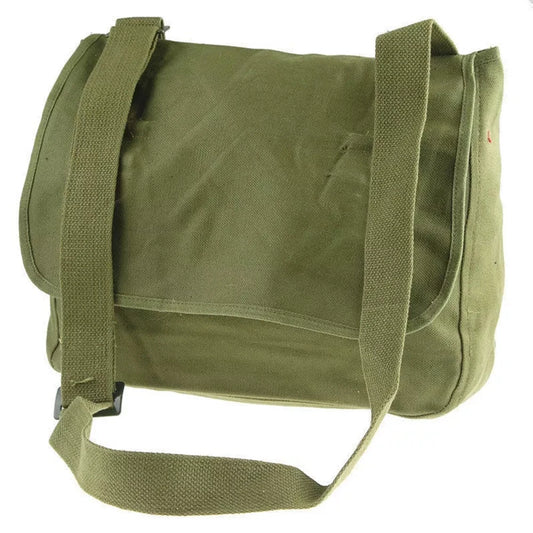 Vintage Canvas Bag Old Fashioned Small Messenger Pouch Military Satchel