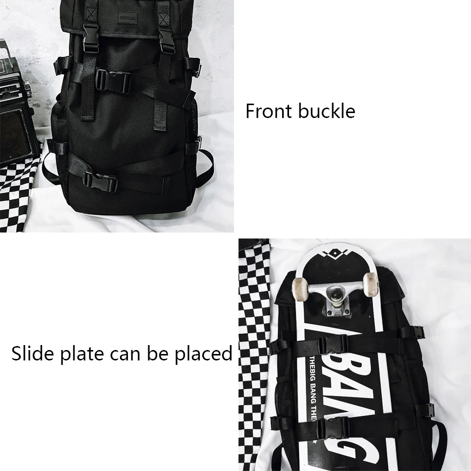 Trendy Skateboard Backpack – School & Leisure Bag for Teenagers and Adults