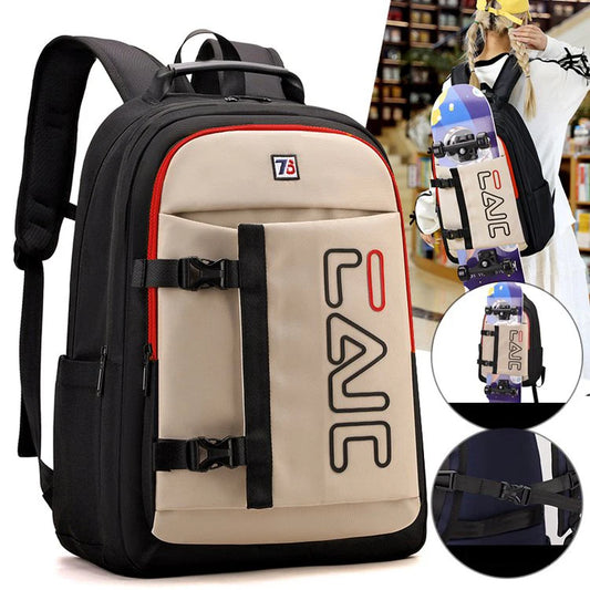 Wasserdichter Anti-Diebstahl-Rucksack – Smarte Laptoptasche mit Skatefach Sport