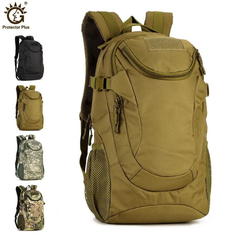 Durable 25L tactical backpack featuring waterproof construction and MOLLE compatibility
