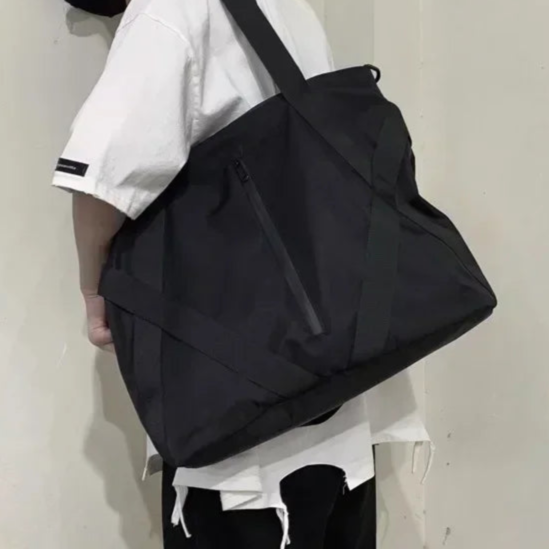 Large-Capacity Nylon Tote Bag – Retro Shoulder Bag for Women or Men, Travel & Everyday Use