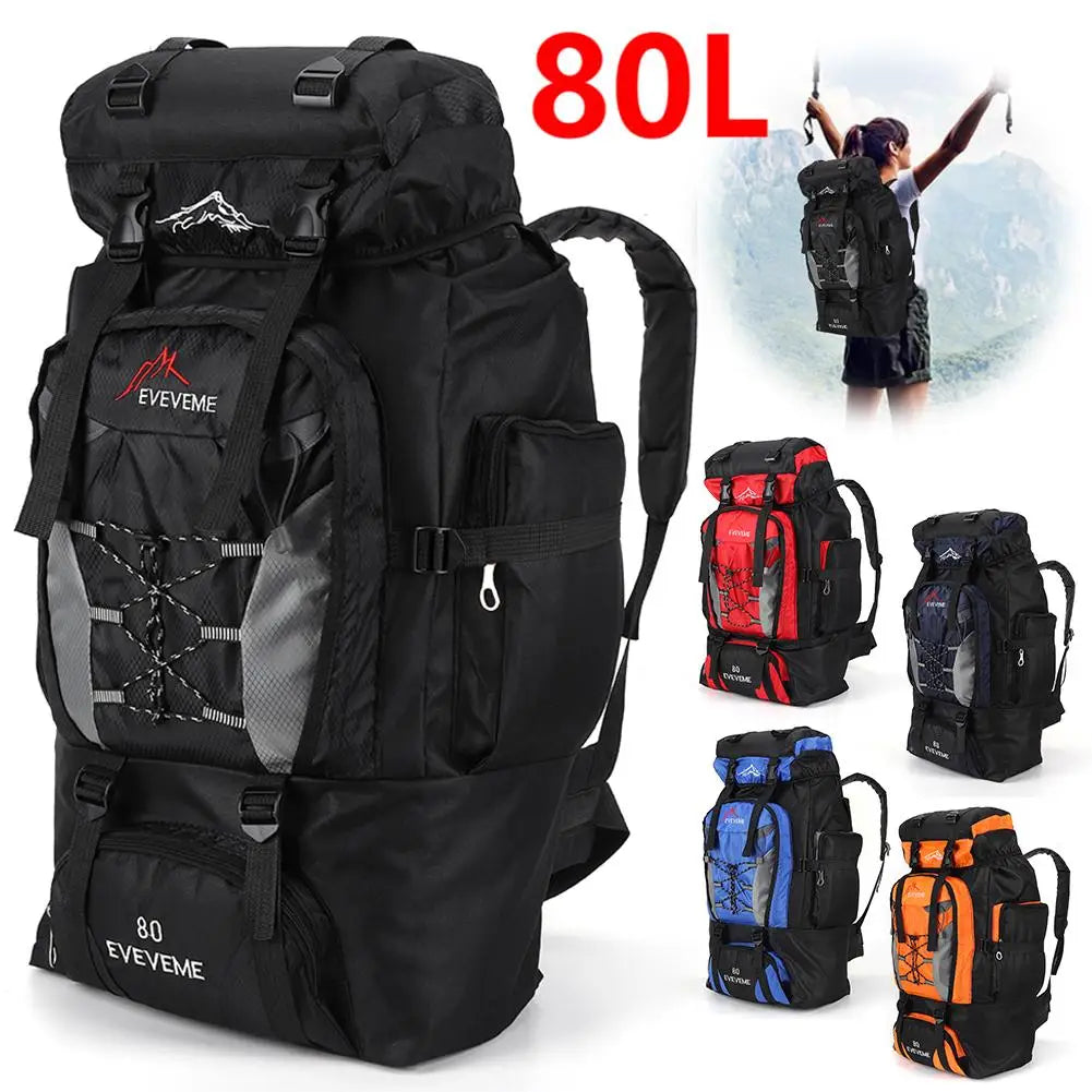 80L wasserdichter Reiserucksack – Großer Outdoor-Wander- und Campingrucksack zum Bergsteigen