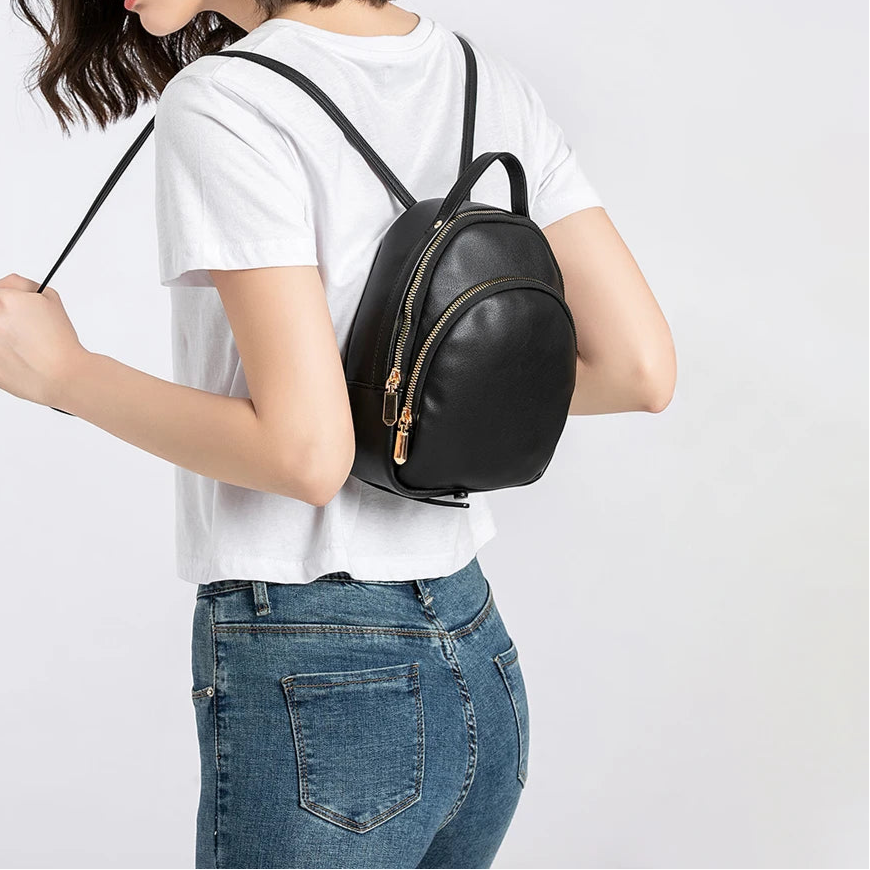 Miniature Backpack for Women – Cute PU Leather Travel Purse & Fashion Shoulder Bag