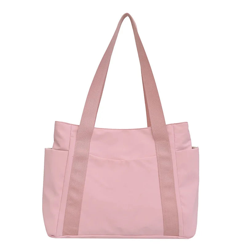 Large Nylon Tote Bag – Stylish College Shoulder Bag for Work, Commuting & Daily Carry