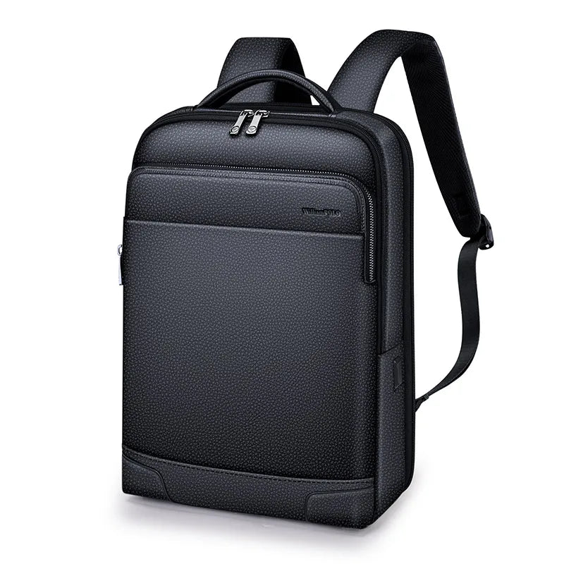 Genuine Leather Men’s Backpack – Large Capacity Laptop Bag, Fashionable Travel & Commuter Rucksack for Work or Leisure