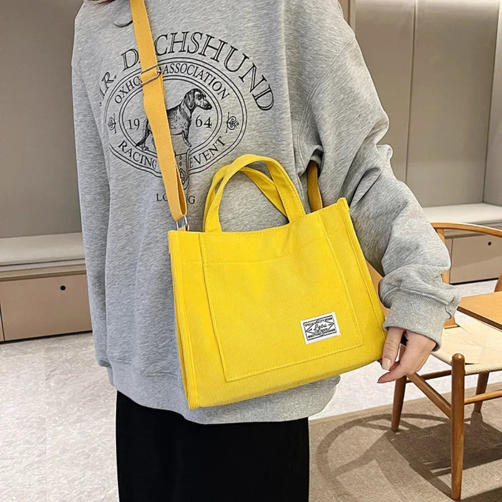 Retro-Tragetasche aus Canvas für Damen – Lässige Umhängetasche in kleinen und großen Größen erhältlich