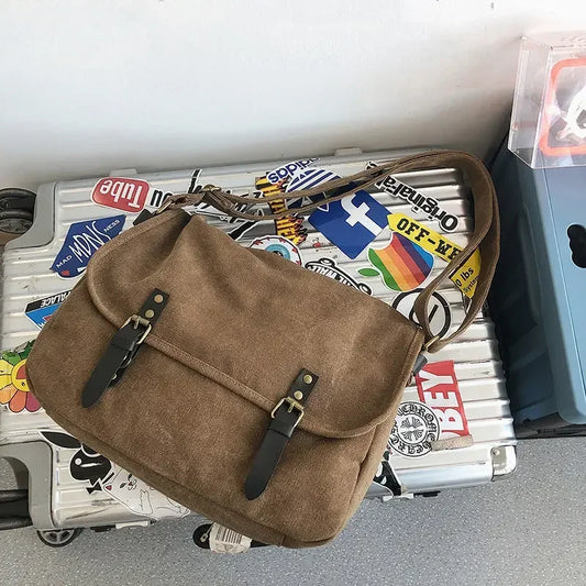 Crossbody Bags Canvas Large Capacity Handbags Vintage Shoulder Messenger